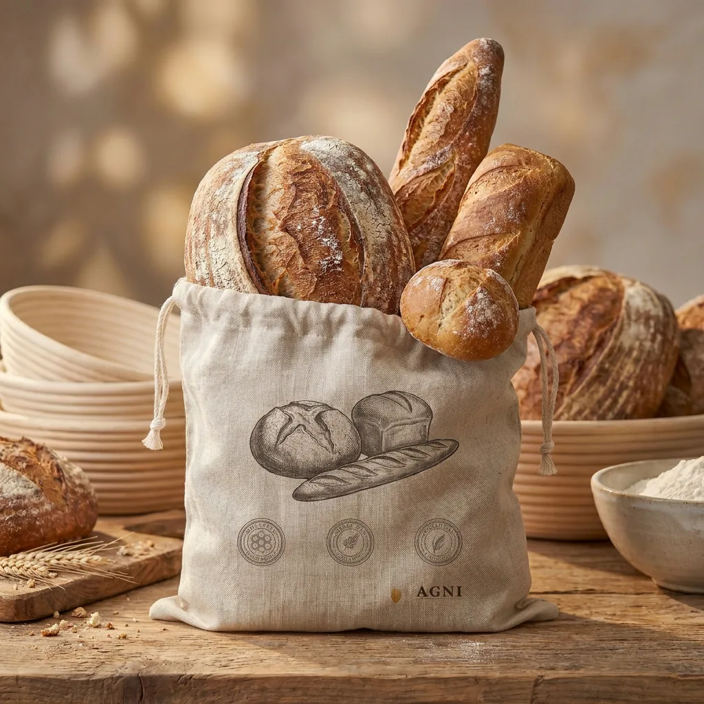 Agni bag with fresh sourdough