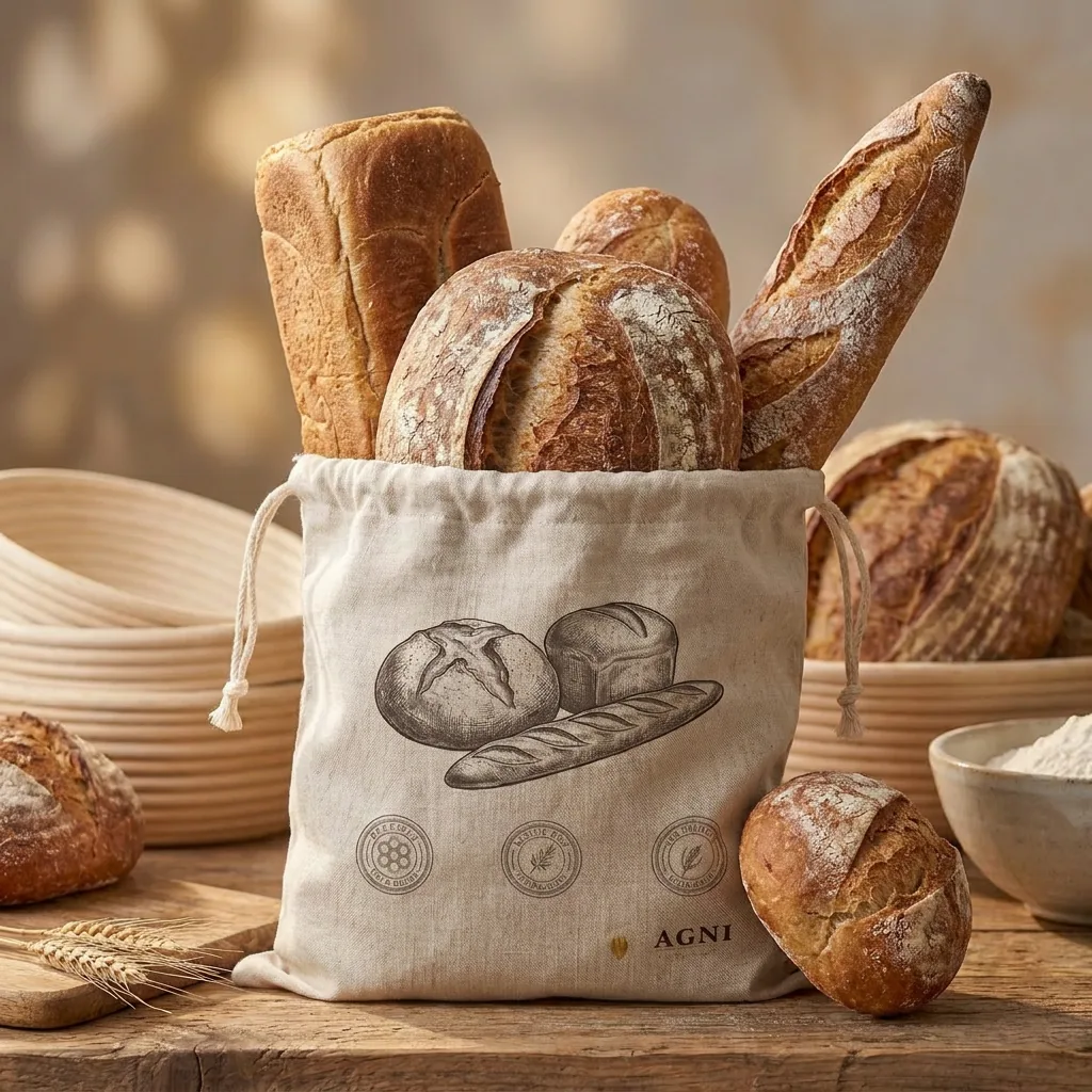 Sunlit kitchen with the bag